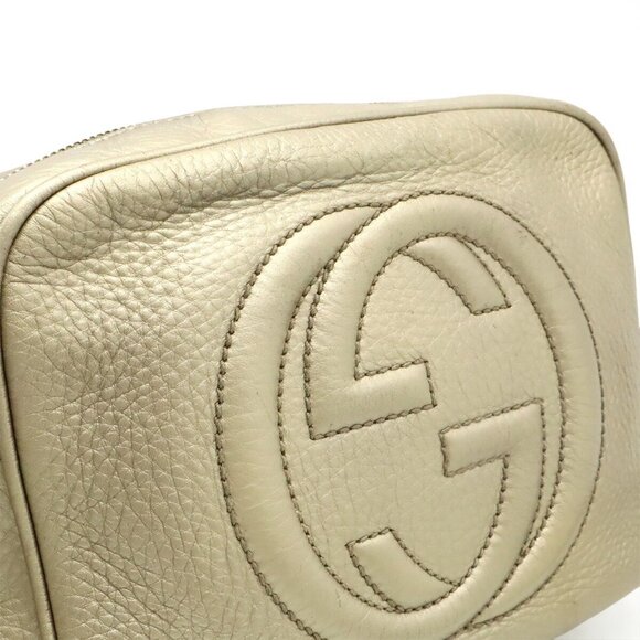 GUCCI Gold Leather Shoulder Bag - Picture 9 of 9